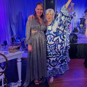 Ramy Brook Black Dress with Silver Dots